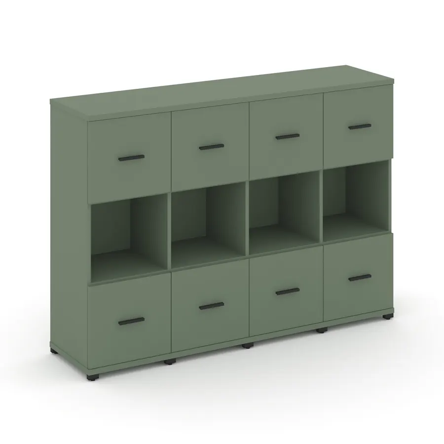 Концепт Шкаф 4 узкие секции, 3 ниши CN.STU-345 W 1668*420*