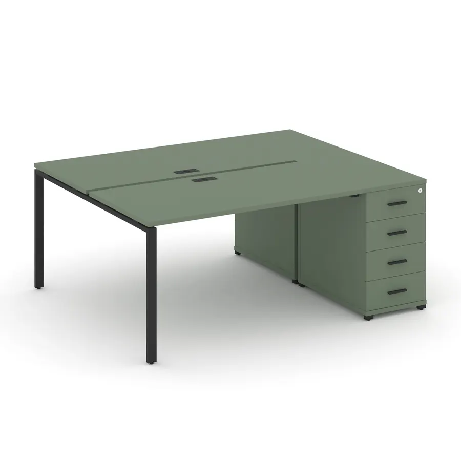 Концепт Рабочая станция с 1 опорной тумбой CN.DRS-401 W 14