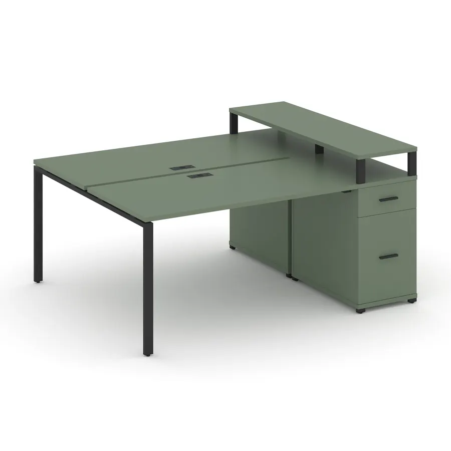 Концепт Рабочая станция с 1 опорной тумбой CN.DRS-413 W 14