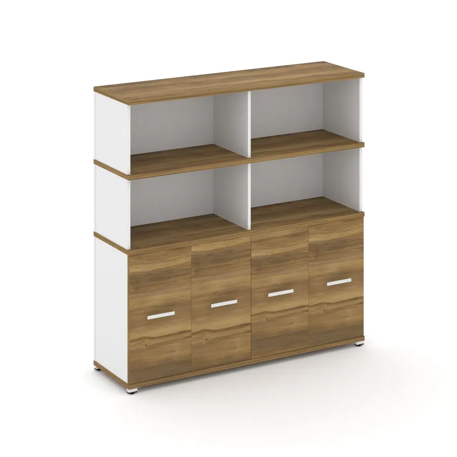 Концепт Распаш. шкаф опорный/приставной с надставкой выс. CN.SOPR-008 W Дуб Винченцо/Белый Бриллиант
