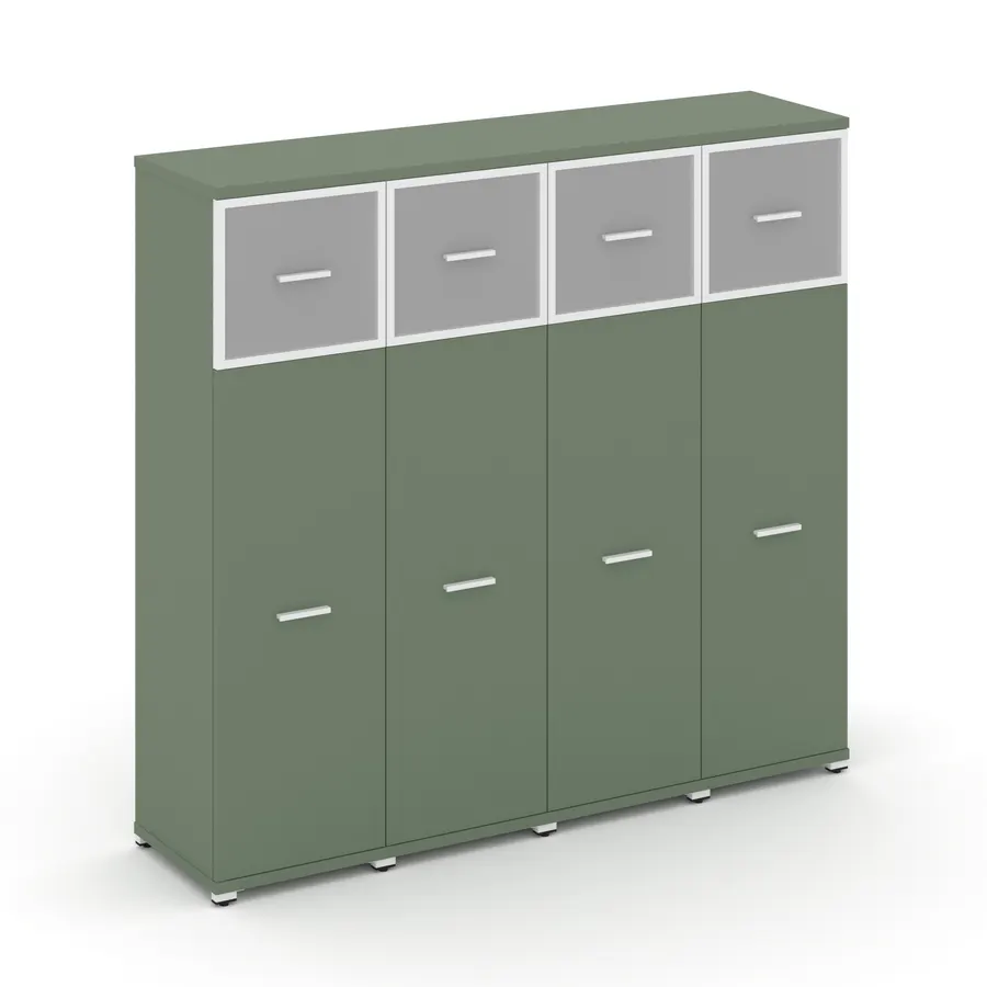 Концепт Шкаф 4 узкие секции, 4 ниши CN.STU-444 RMW W