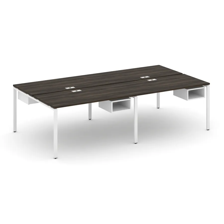 Концепт Рабочая станция двухсторонняя с подвесными тумбами на 4 места CN.DRS-123