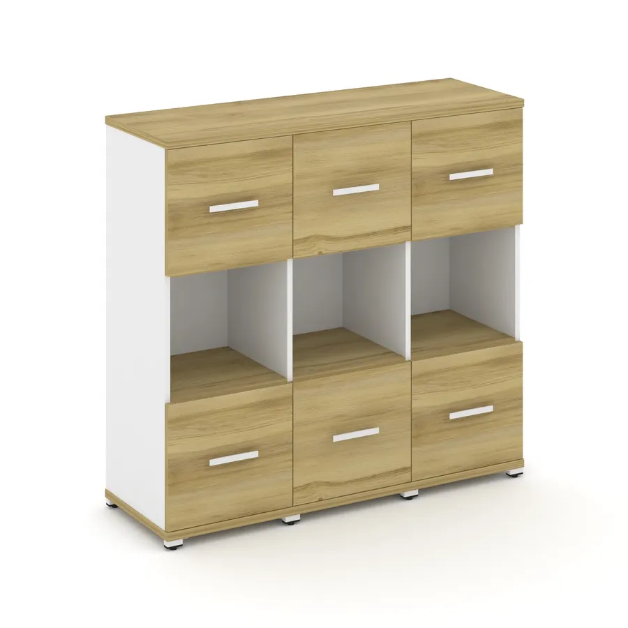 Концепт Шкаф 3 узкие секции, 3 ниши CN.STU-335 W 1252*420*