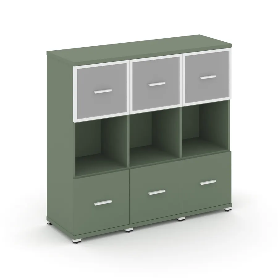 Концепт Шкаф 3 узкие секции, 3 ниши CN.STU-335 RMW W
