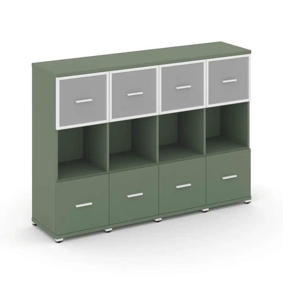 Концепт Шкаф 4 узкие секции, 3 ниши CN.STU-345 RMW W