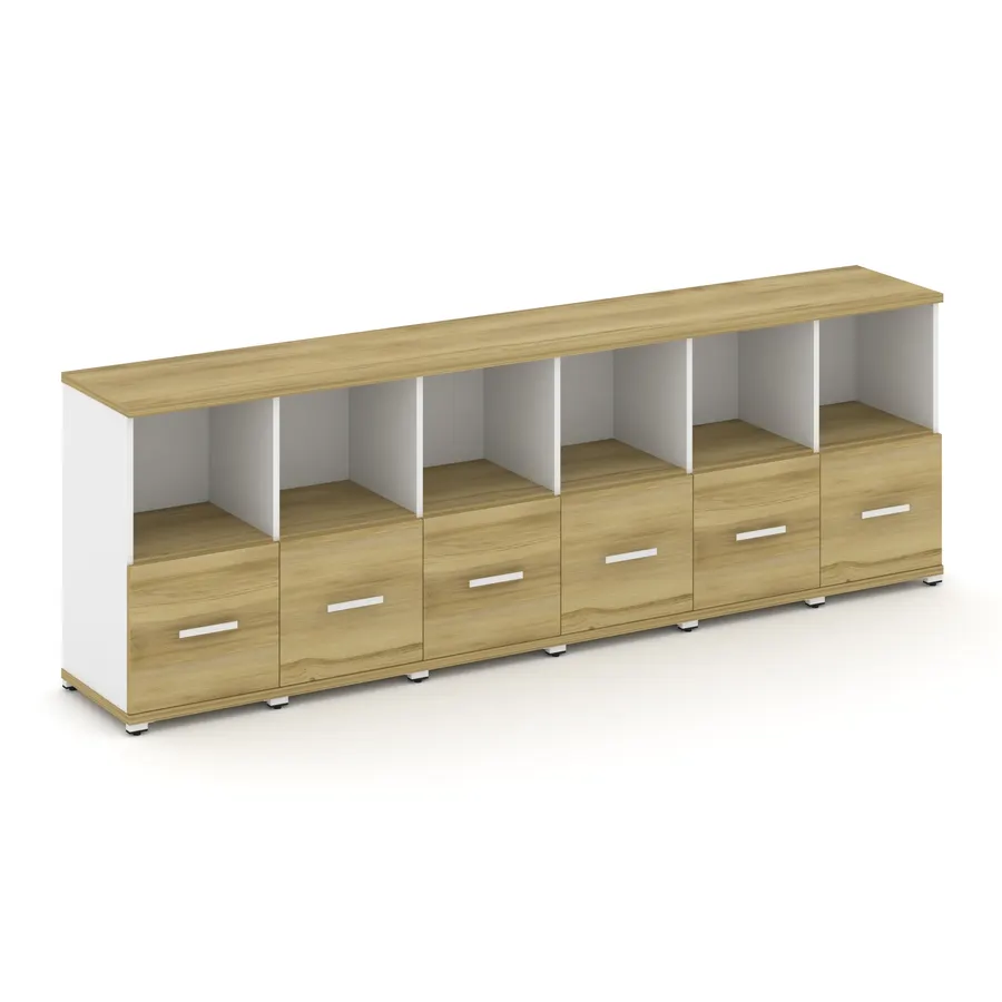 Концепт Шкаф 6 узких секций, 2 ниши CN.STU-261 W 2500*420*