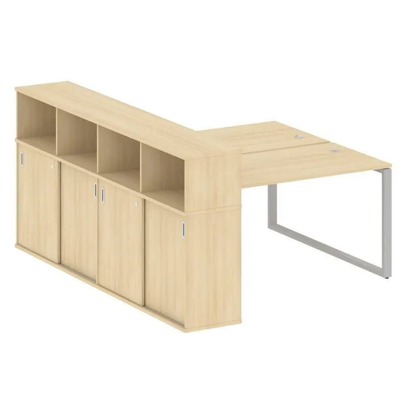 Метал Систем Рабочая станция с шкафом-купе на О-образном м/к БО.РС-СШК-4.3 Т