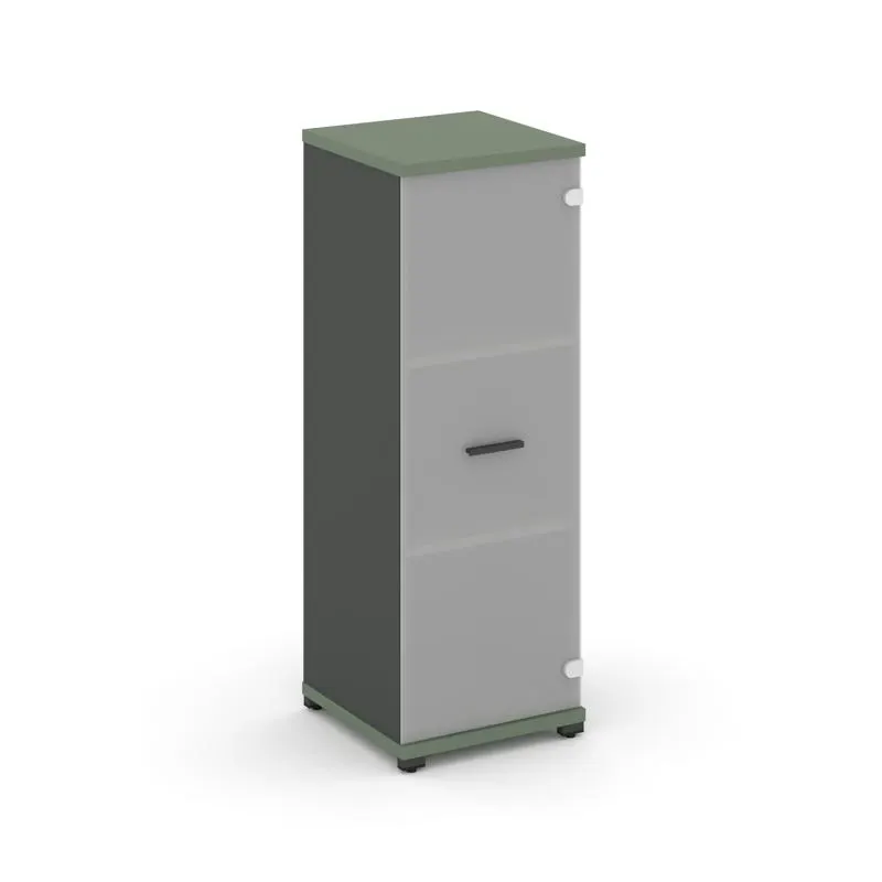 Концепт Шкаф 1 узкая секция, 3 ниши CN.STU.E-316 SM W Дуб Винченцо/Белый Бриллиант/Металл Белый/Сати