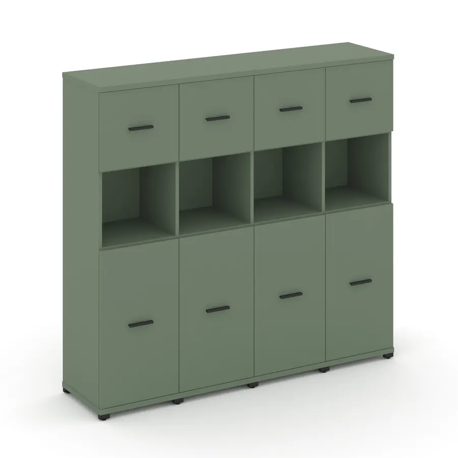 Концепт Шкаф 4 узкие секции, 4 ниши CN.STU-445 W 1668*420*