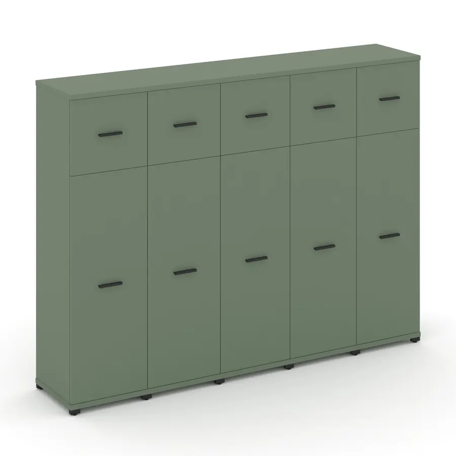 Концепт Шкаф 5 узких секций, 4 ниши CN.STU-454 W 2084*420*