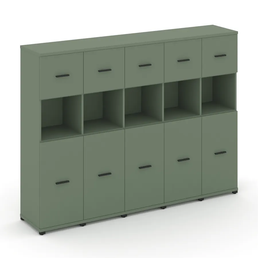 Концепт Шкаф 5 узких секций, 4 ниши CN.STU-455 W 2084*420*