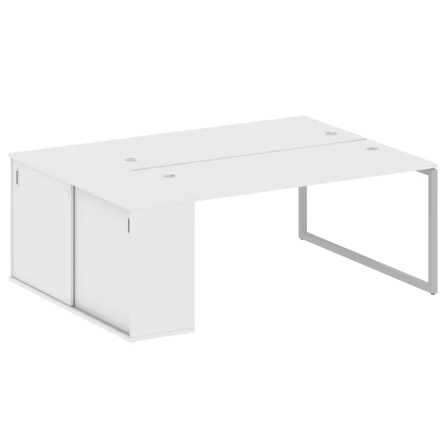 Метал Систем Куатро Рабочая станция с шкафом-купе на О-образном м/к 40БО.РС-СШК-1.4 Т